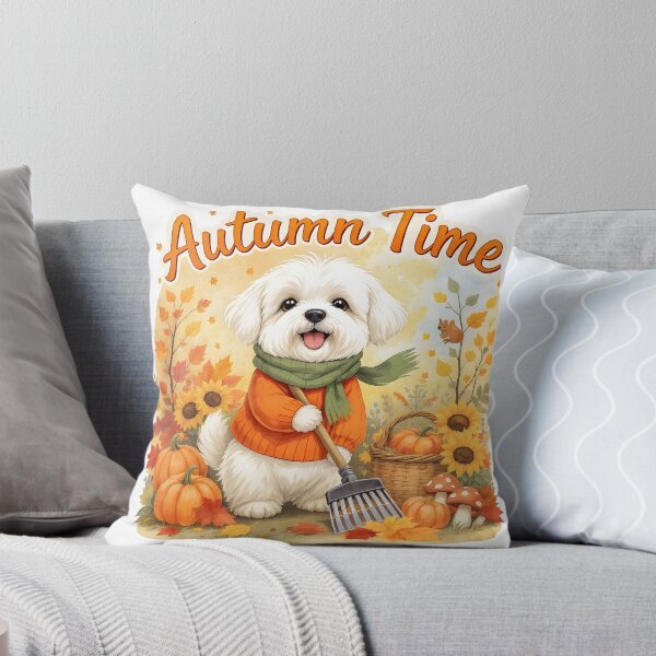Item preview, Cute Autumn Dog Art designed and sold by Kedspicedesign.