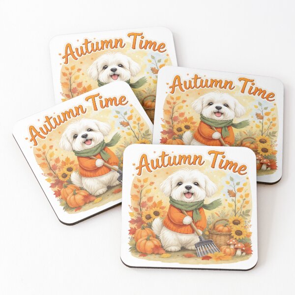 Item preview, Cute Autumn Dog Art designed and sold by Kedspicedesign.