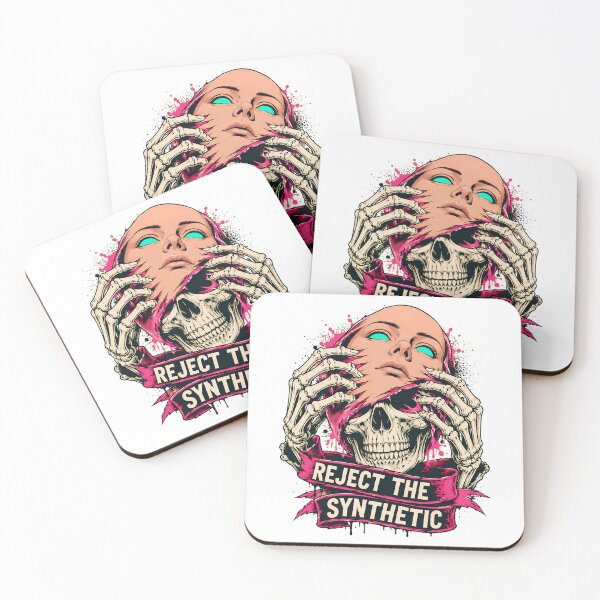 Item preview, Reject The Synthetic Skull Dark Dystopian Horror designed and sold by chattsuede.