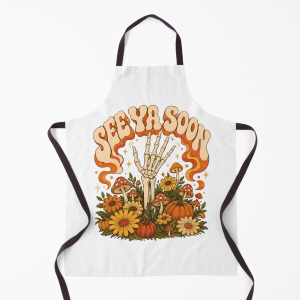 Item preview, Groovy Skeleton Hand Floral Autumn Skull Halloween designed and sold by chattsuede.