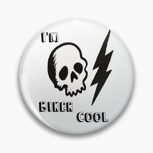 Item preview, I'm Biker Cool Skull Lightning Bolt Motorcycle Rebel Sarcasm Vintage Tough Guy Attitude designed and sold by Ignorant-Artist.