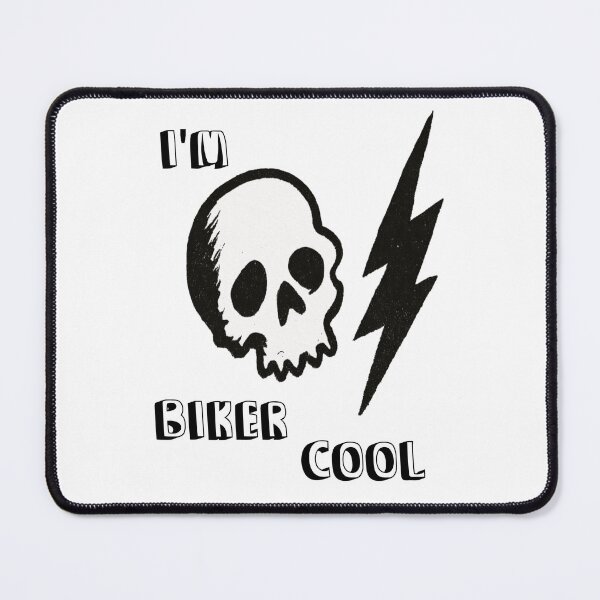 Item preview, I'm Biker Cool Skull Lightning Bolt Motorcycle Rebel Sarcasm Vintage Tough Guy Attitude designed and sold by Ignorant-Artist.