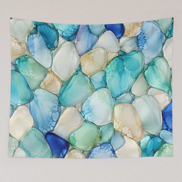 Item preview, Sardinia Sea Glass – Mediterranean Coastal Abstract designed and sold by newnomads-art.