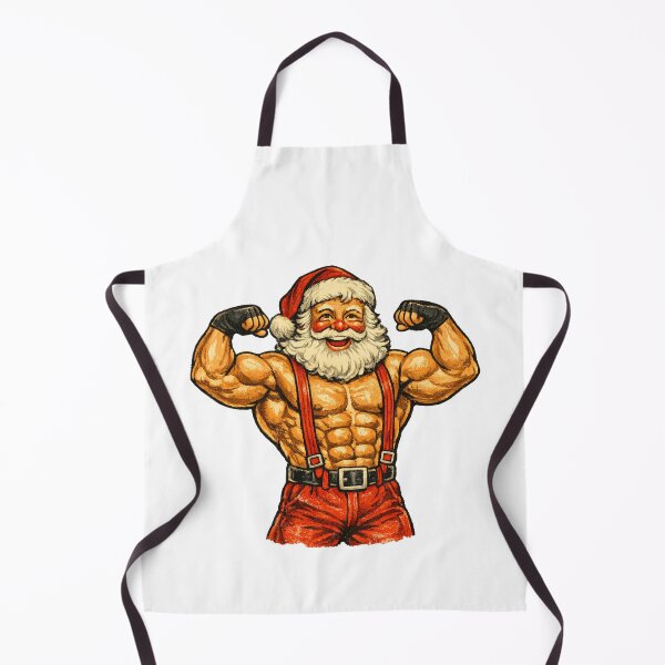 Item preview, Funny Vintage Santa Claus Bodybuilder Retro 1950s Christmas Gift designed and sold by Artycom.