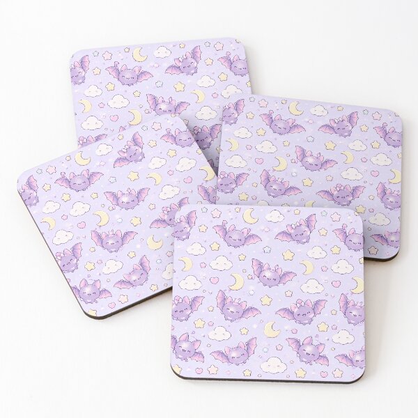 Item preview, Kawaii Pastel Bat Pattern designed and sold by Soft Berry Studio.