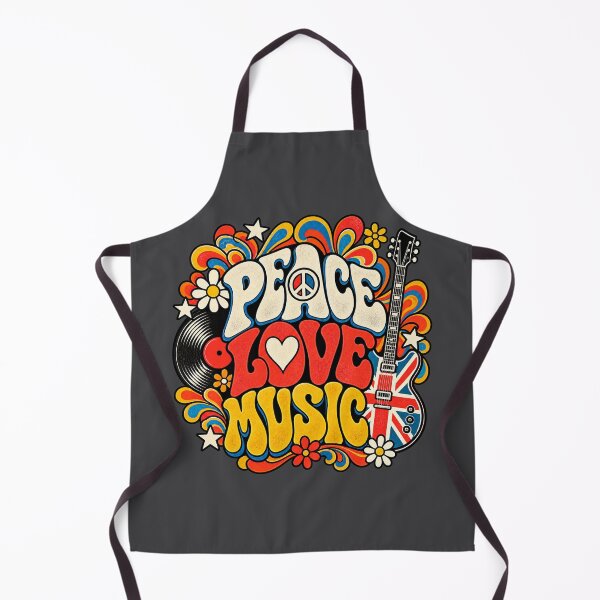 Item preview, Peace, Love & Music – British Rock Retro Vibes designed and sold by OzyWear.