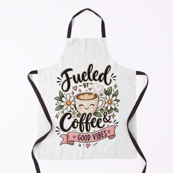 Item preview, Fueled By Coffee & Good Vibes - Cute Kawaii Mug with Flowers designed and sold by HCD1991.