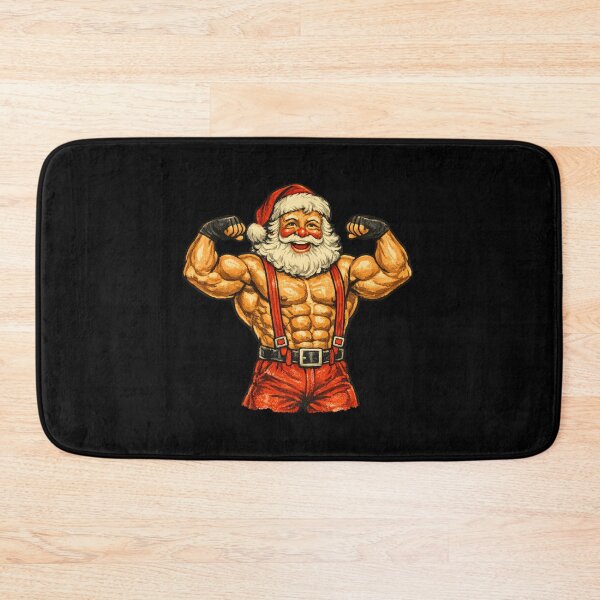 Item preview, Funny Vintage Santa Claus Bodybuilder Retro 1950s Christmas Gift designed and sold by Artycom.