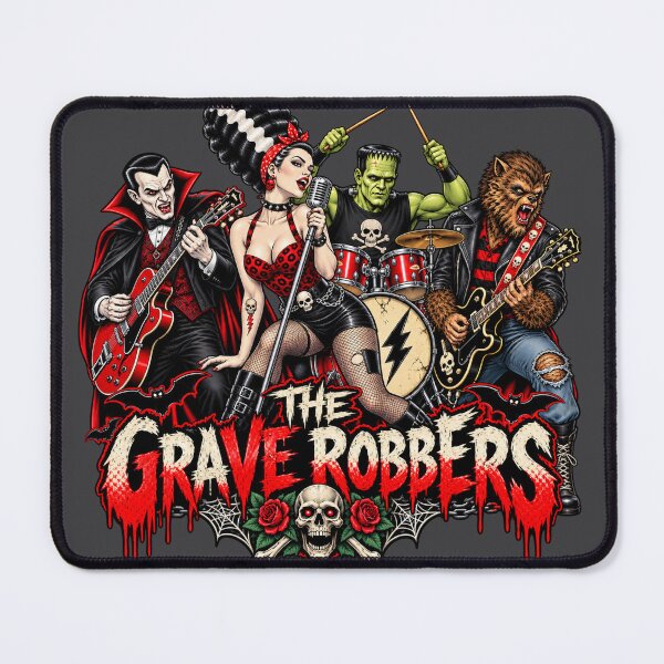 Item preview, The Grave Robbers – Classic Monster Rock Band designed and sold by OzyWear.