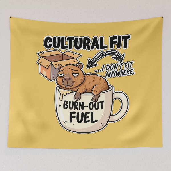 Item preview, Capybara for the Burned Out! "Burn-out Fuel" and "I Don't Fit In." designed and sold by G-A-D-U.