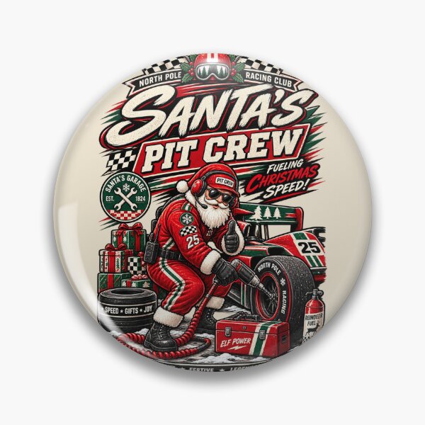Item preview, Santa's Pit Crew – Christmas Racing designed and sold by warlistop.