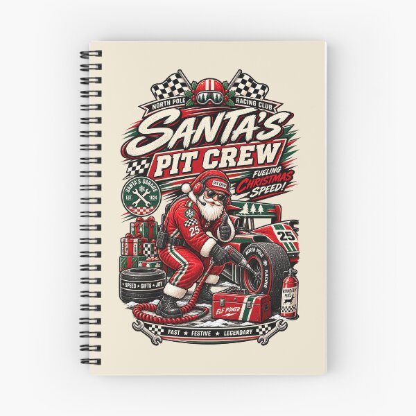 Item preview, Santa's Pit Crew – Christmas Racing designed and sold by warlistop.