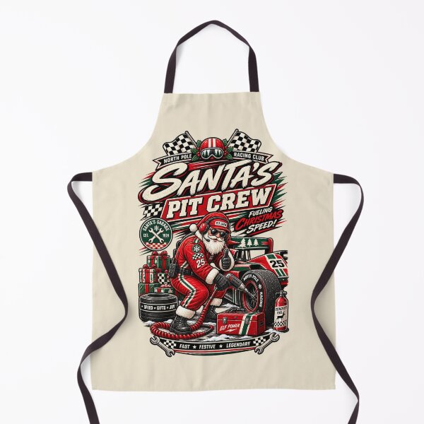 Item preview, Santa's Pit Crew – Christmas Racing designed and sold by warlistop.