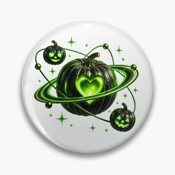 Item preview, Neon Green Pumpkin Orbit designed and sold by DansCreations42.