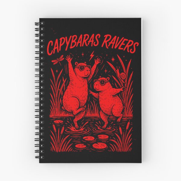 Item preview, Swamp Ravers Dancing capybaras – Funny Electronic Music Festival Design designed and sold by paulo silveira.