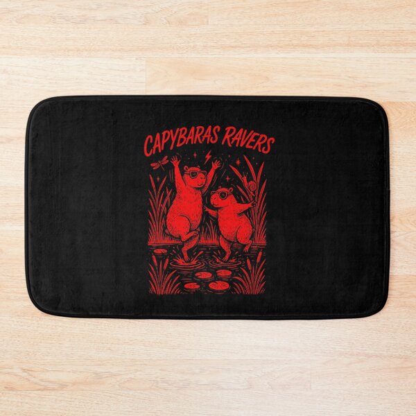 Item preview, Swamp Ravers Dancing capybaras – Funny Electronic Music Festival Design designed and sold by paulo silveira.