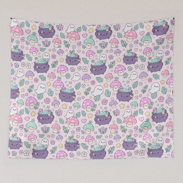 Item preview, Kawaii Mushroom Cauldron Pattern designed and sold by Soft Berry Studio.