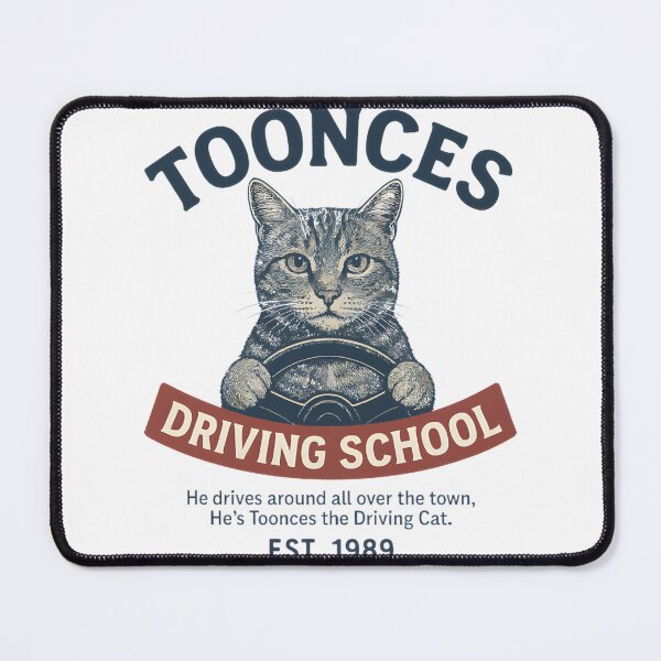 Item preview, Vintage Cat Driving School Est 1989 - Funny Retro Driving Cat Graphic Design | Limited Edition designed and sold by kidgoback.