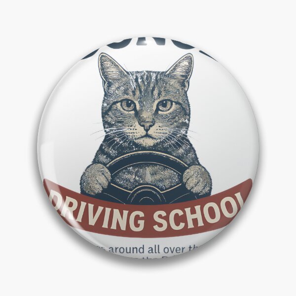 Item preview, Vintage Cat Driving School Est 1989 - Funny Retro Driving Cat Graphic Design | Limited Edition designed and sold by kidgoback.