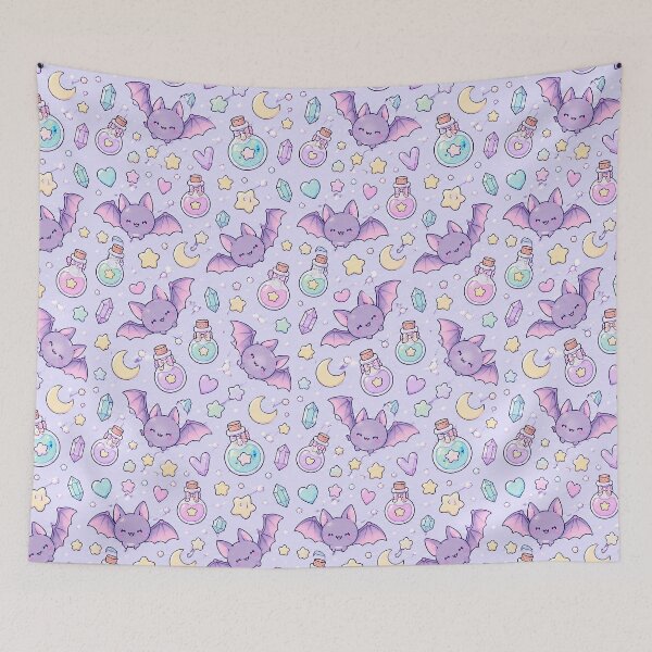 Item preview, Kawaii Potion Bat Pattern designed and sold by Soft Berry Studio.