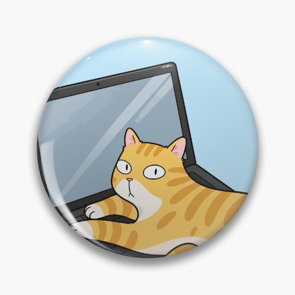 Item preview, This Is My Office Why Are You Here Funny Orange Cat Laptop WFH Graphic Art designed and sold by The Upside Down.