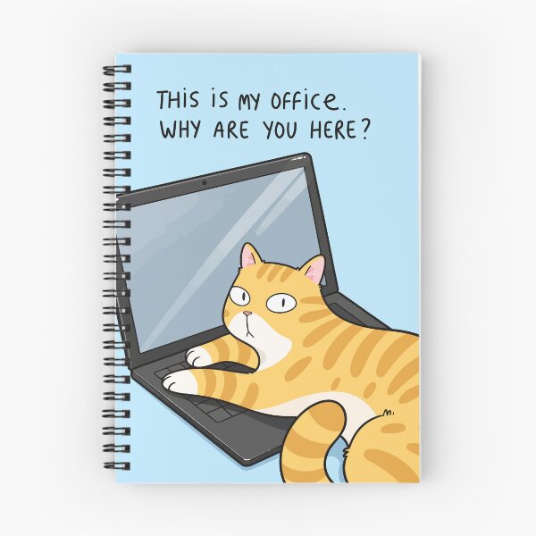 Item preview, This Is My Office Why Are You Here Funny Orange Cat Laptop WFH Graphic Art designed and sold by The Upside Down.