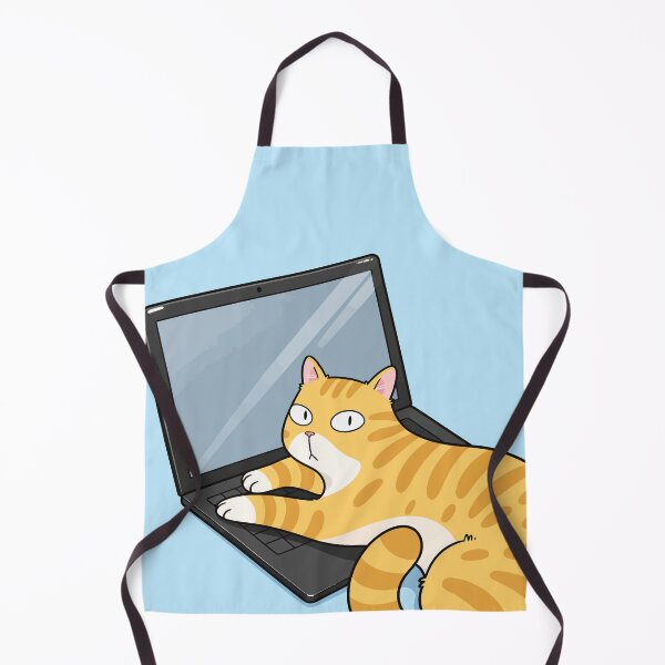 Item preview, This Is My Office Why Are You Here Funny Orange Cat Laptop WFH Graphic Art designed and sold by The Upside Down.