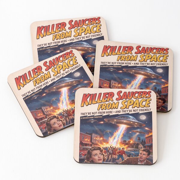 Item preview, Killer Saucers From Space • The Earth Is Screwed! designed and sold by graficsfx.