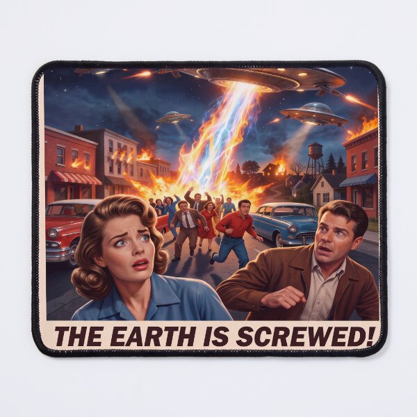 Item preview, Killer Saucers From Space • The Earth Is Screwed! designed and sold by graficsfx.