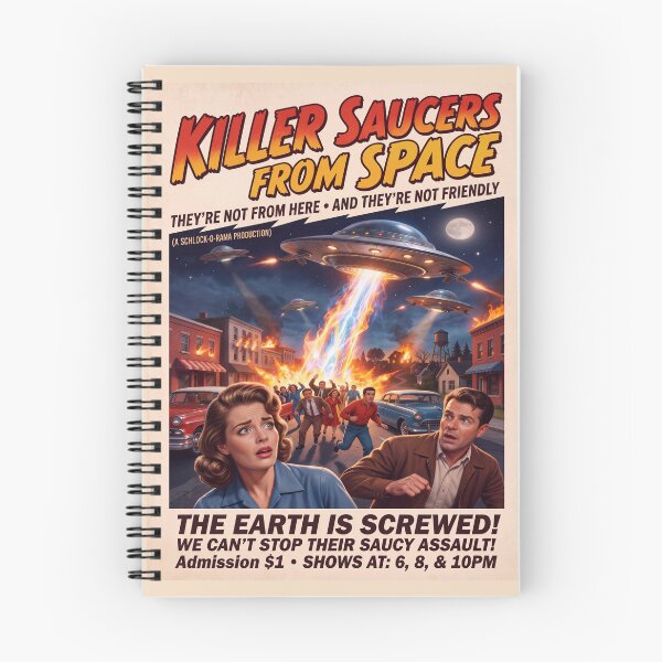 Item preview, Killer Saucers From Space • The Earth Is Screwed! designed and sold by graficsfx.