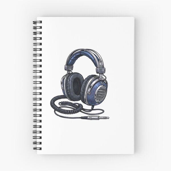 Item preview, cool dark blue headphones designed and sold by Rockveil Co..