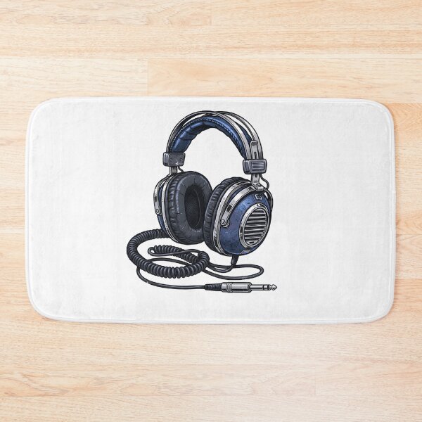 Item preview, cool dark blue headphones designed and sold by Rockveil Co..