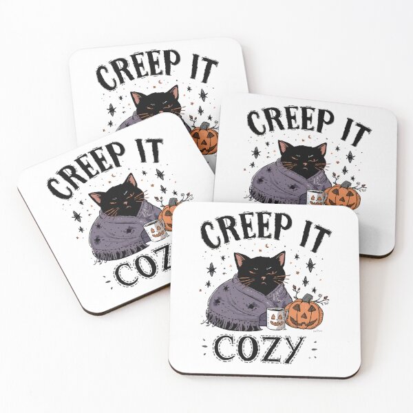 Item preview, Creep It Cozy – Spooky Black Cat Halloween designed and sold by Pixelith-Arts.