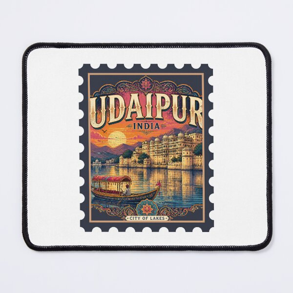 Item preview, Udaipur Rajasthan India Travel Souvenir | City of Lakes Heritage & Lake Pichola Graphicver 4 designed and sold by mndesignworx.