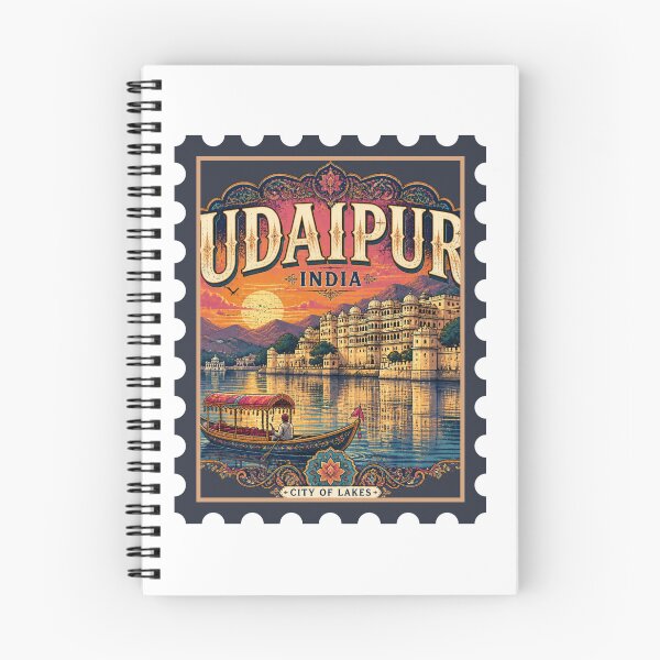 Item preview, Udaipur Rajasthan India Travel Souvenir | City of Lakes Heritage & Lake Pichola Graphicver 4 designed and sold by mndesignworx.
