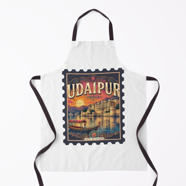 Item preview, Udaipur Rajasthan India Travel Souvenir | City of Lakes Heritage & Lake Pichola Graphicver 4 designed and sold by mndesignworx.