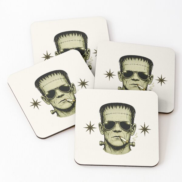 Item preview, Frankenstein with Sunglasses Retro Horror Art designed and sold by LuvePress.