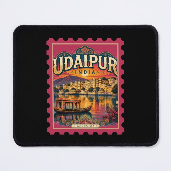 Item preview, Udaipur Rajasthan India Travel Souvenir | City of Lakes Heritage & Lake Pchola Graphicver 3 designed and sold by mndesignworx.