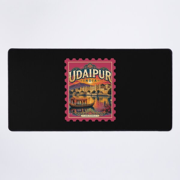 Item preview, Udaipur Rajasthan India Travel Souvenir | City of Lakes Heritage & Lake Pchola Graphicver 3 designed and sold by mndesignworx.