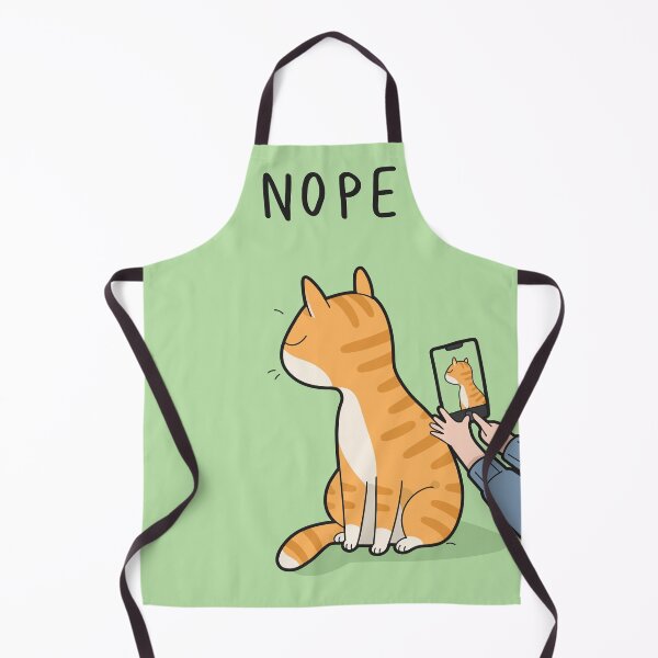 Item preview, Nope Funny Orange Cat Turning Away From Camera Photo Shoot Comic Graphic Art designed and sold by The Upside Down.