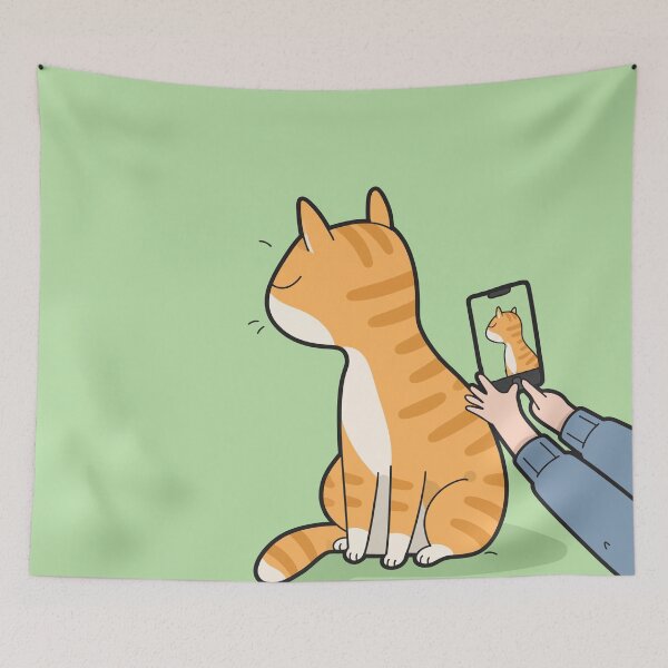 Item preview, Nope Funny Orange Cat Turning Away From Camera Photo Shoot Comic Graphic Art designed and sold by The Upside Down.
