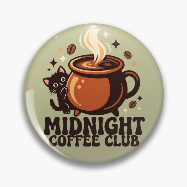 Item preview, Retro Midnight Cafe Coffee Witch Cute Halloween Club designed and sold by DoceVaga.