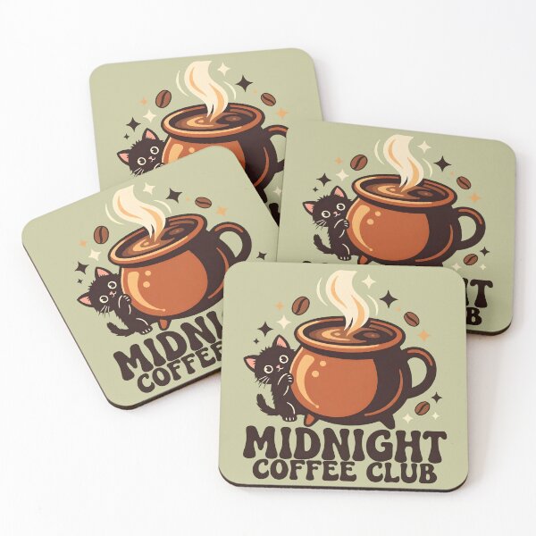 Item preview, Retro Midnight Cafe Coffee Witch Cute Halloween Club designed and sold by DoceVaga.