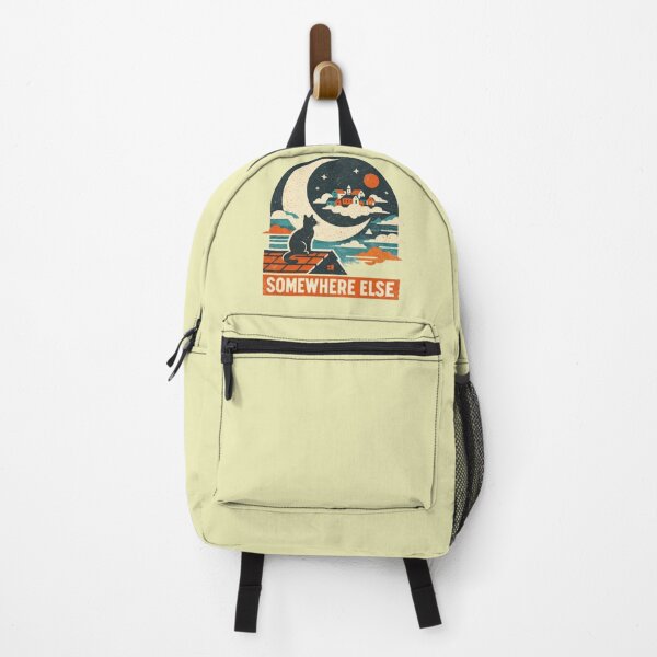 Item preview, Somewhere Else – Dreamy Cat Moon Village Illustration designed and sold by Dogandesighn.