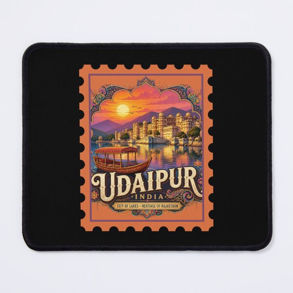 Item preview,  Udaipur Rajasthan India Travel Souvenir | City of Lakes Heritage & Lake Pchola Graphicver 2 designed and sold by mndesignworx.