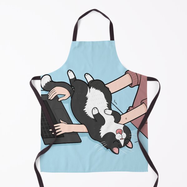 Item preview, Funny Tuxedo Cat Sleeping On Arms Typing Work From Home Graphic Art designed and sold by The Upside Down.