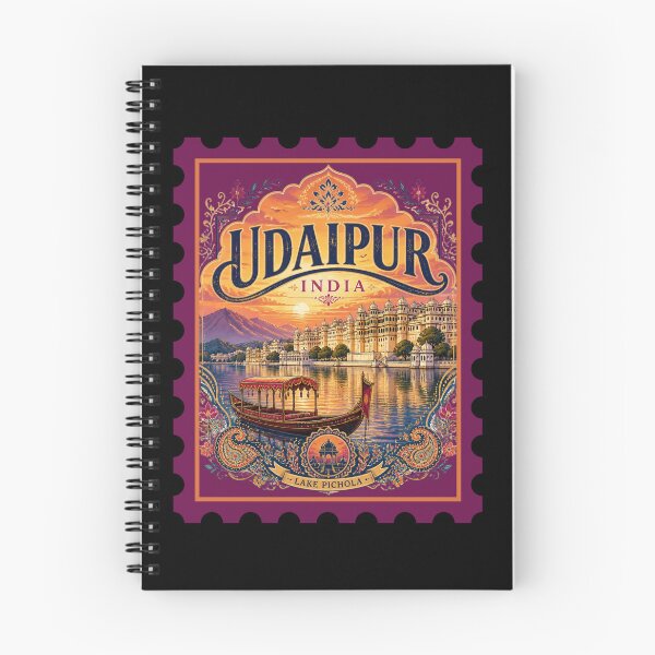 Item preview,  Udaipur Rajasthan India Travel Souvenir | City of Lakes Heritage & Lake Pchola Graphicver 1 designed and sold by mndesignworx.