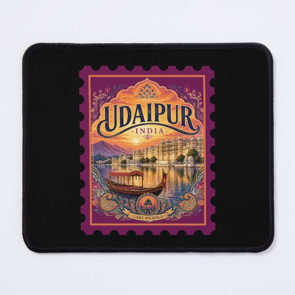 Item preview,  Udaipur Rajasthan India Travel Souvenir | City of Lakes Heritage & Lake Pchola Graphicver 1 designed and sold by mndesignworx.