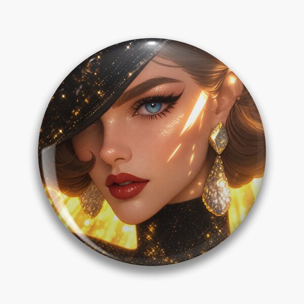 Item preview, Elegant Golden Glamour Portrait | Luxury Fashion Woman | Sparkling Beauty Art designed and sold by GarnerSupplyCo.