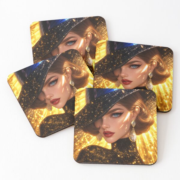Item preview, Elegant Golden Glamour Portrait | Luxury Fashion Woman | Sparkling Beauty Art designed and sold by GarnerSupplyCo.